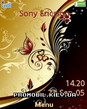   Sony Ericsson 240x320 - Gold floral