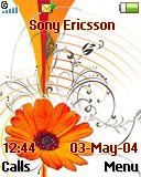   Sony Ericsson 128x160 - Orange flower