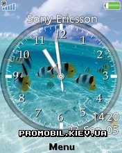 Тема для Sony Ericsson 240x320 - Tropical Clock