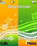 Тема Green And Orange для Sony Ericsson 128x160