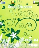 Тема для Sony Ericsson 128x160 - Green Floral