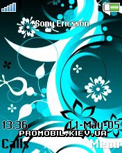   Sony Ericsson 176x220 - Flowers In Blue