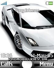  White Lamborghini  Sony Ericsson 176x220 