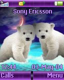 Тема с ведмежатами для Sony Ericsson 128x160 - Animated Bears