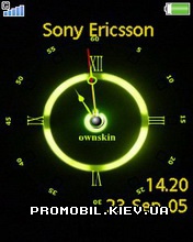  Neon Clock    Sony Ericsson 240x320 