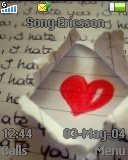   Sony Ericsson 128x160 - Love Paper