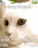   Sony Ericsson 128x160 - White Cat