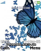   Sony Ericsson 176x220 - Blue butterfly