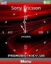   Sony Ericsson 240x320 - Red clock