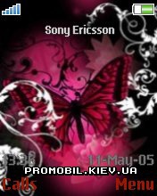   Sony Ericsson 176x220 - Pink Butterfly
