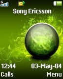 Тема для Sony Ericsson 128x160 - Green Abstract
