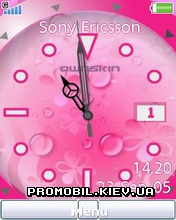   Sony Ericsson T715 - Pink clock