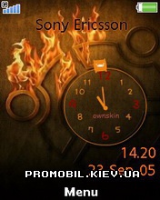   Sony Ericsson C903 - Fire Clock