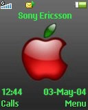   Sony Ericsson T303 - Glass Apple