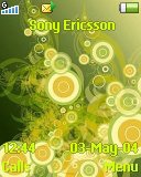 Тема для Sony Ericsson T250i - Green abstract