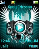   Sony Ericsson T303 - Blue Music