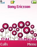   Sony Ericsson 128x160 - Pink flowers