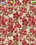   Sony Ericsson K310i - Red Flowers