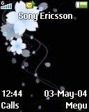   Sony Ericsson 128x160 - Black Flower