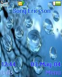   Sony Ericsson 128x160 - Blue Drops
